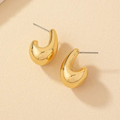 Chunky Dome Drop Earrings For Mom - Image 3