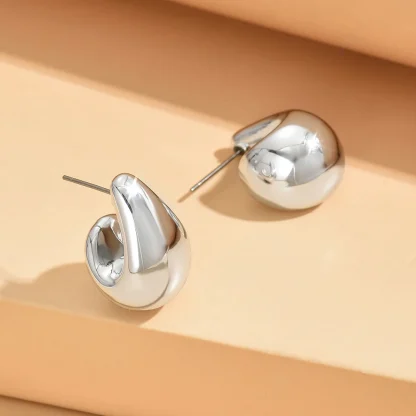 Chunky Dome Drop Earrings For Mom - Image 6