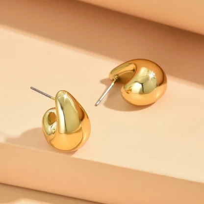 Chunky Dome Drop Earrings For Mom - Image 4