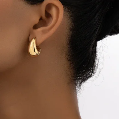Chunky Dome Drop Earrings For Mom