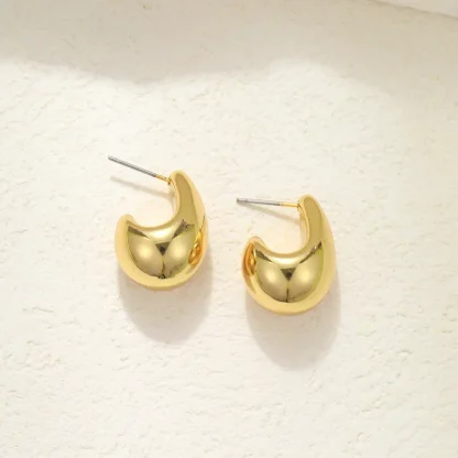 Chunky Dome Drop Earrings For Mom - Image 2